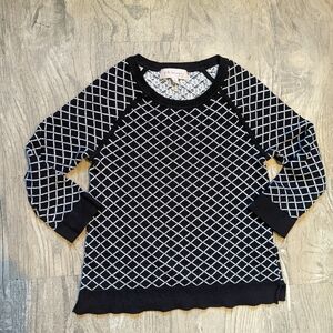 Philosophy Republic clothing women's sweater checked pattern 3/4 sleeves size S